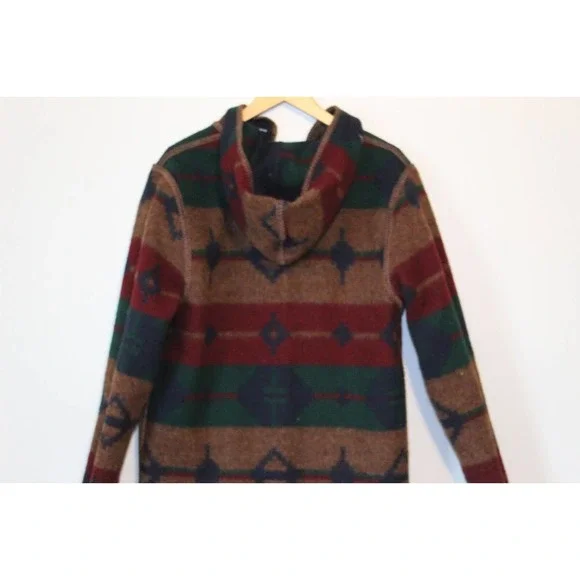 Woolrich Southwest Wool Reversible Long Hooded Blanket Coat Duster Small H14206 - Picture 5 of 16